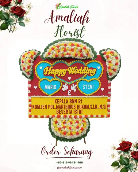 Papan Bunga Pernikahan Pipa Reja